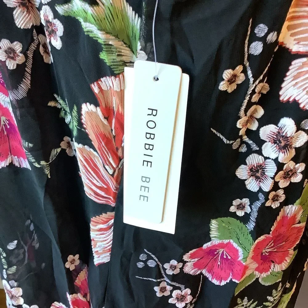 NWT Robbie Bee Women's‎ Floral Dress - Picture 4 of 6